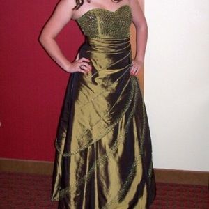 Couture Beaded Bodice Formal Gown